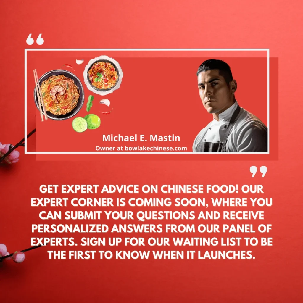 Expert Advice on Chinese Cuisine! Ask Now