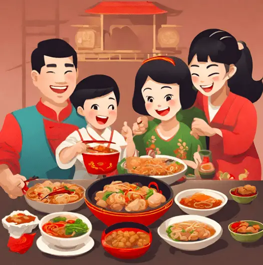 what is chinese food happy family
