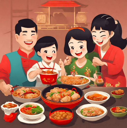 what is chinese food happy family
